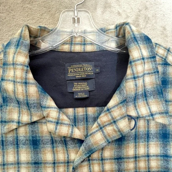 Pendleton The Original Board Shirt XL 100% Virgin Wool Plaid Loop
